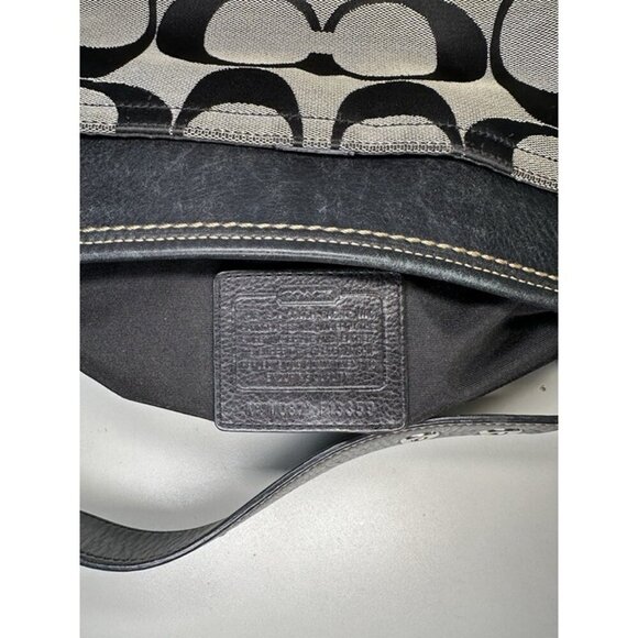 Coach Women's Purse Bag A0971-F13359 - Black and Gray - Fabric and Leather - Picture 8 of 9